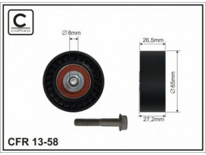 CAFFARO 13-58 kreipiantysis skriemulys, V formos rumbuotas diržas 
 Diržinė pavara -> V formos rumbuotas diržas/komplektas -> Laisvasis/kreipiamasis skriemulys
5751.39, 5751.75, 96 356 383 80
