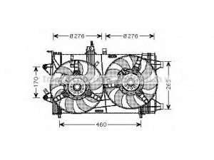 AVA QUALITY COOLING FT7561 ventiliatorius, radiatoriaus 
 Aušinimo sistema -> Oro aušinimas
51753623, 51740317, 51753623