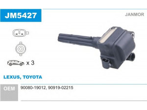 JANMOR JM5427 ritė, uždegimas 
 Kibirkšties / kaitinamasis uždegimas -> Uždegimo ritė
12474, 90919-02215