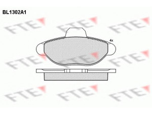 FTE BL1302A1 stabdžių trinkelių rinkinys, diskinis stabdys 
 Techninės priežiūros dalys -> Papildomas remontas
4656573-3, 5892786-0