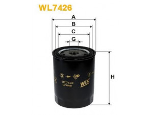 WIX FILTERS WL7426 alyvos filtras 
 Filtrai -> Alyvos filtras
2631027200