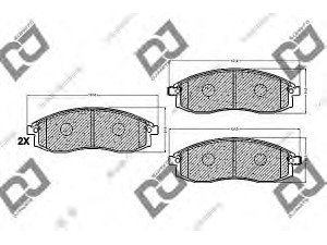 DJ PARTS BP1076 stabdžių trinkelių rinkinys, diskinis stabdys 
 Techninės priežiūros dalys -> Papildomas remontas
MN102617, MR527550, 41060-38U90