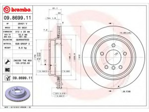 BREMBO 09.8699.11 stabdžių diskas 
 Dviratė transporto priemonės -> Stabdžių sistema -> Stabdžių diskai / priedai
34212227177