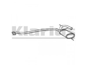KLARIUS 240323 vidurinis duslintuvas 
 Išmetimo sistema -> Duslintuvas
7700787550, 7700819881, 7700824368