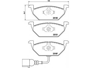 HELLA 8DB 355 008-551 stabdžių trinkelių rinkinys, diskinis stabdys 
 Techninės priežiūros dalys -> Papildomas remontas
1J0698151D, 1J0698151E, 1J0698151F