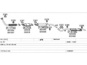 MTS C290004000611 išmetimo sistema 
 Išmetimo sistema -> Išmetimo sistema, visa