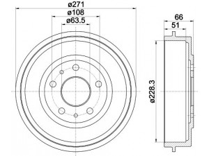 HELLA PAGID 8DT 355 300-661 stabdžių būgnas 
 Stabdžių sistema -> Būgninis stabdys -> Stabdžių būgnas
1327834, 1458826, 1743443, 3M511126AC