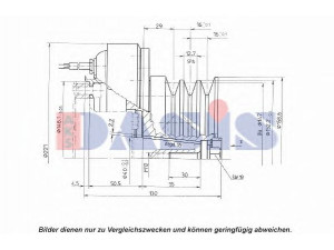 AKS DASIS 851136N magnetinė sankaba, oro kondicionieriaus kompresorius