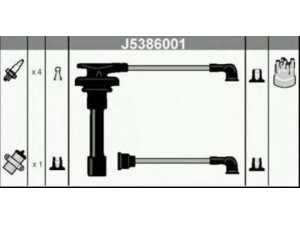 NIPPARTS J5386001 uždegimo laido komplektas 
 Kibirkšties / kaitinamasis uždegimas -> Uždegimo laidai/jungtys
19901-87183, 19901-87184, 19901-87188