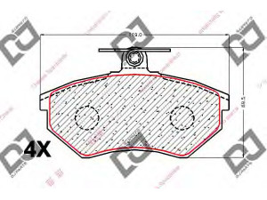 DJ PARTS BP1862 stabdžių trinkelių rinkinys, diskinis stabdys 
 Techninės priežiūros dalys -> Papildomas remontas
357698151A, 357698151D