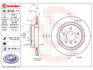 BREMBO 09.8700.11 stabdžių diskas 
 Dviratė transporto priemonės -> Stabdžių sistema -> Stabdžių diskai / priedai
34212227178