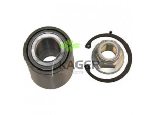 KAGER 83-0913 rato guolio komplektas 
 Ašies montavimas/vairavimo mechanizmas/ratai -> Rato stebulė/montavimas -> Rato guolis
7701207823, 7701208058, 7701209504