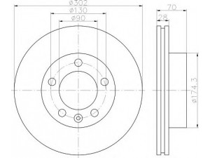 HELLA 8DD 355 117-121 stabdžių diskas 
 Stabdžių sistema -> Diskinis stabdys -> Stabdžių diskas
93197403, 8200688880, 93197403