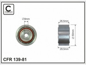 CAFFARO 139-81 kreipiantysis skriemulys, V formos rumbuotas diržas 
 Diržinė pavara -> V formos rumbuotas diržas/komplektas -> Laisvasis/kreipiamasis skriemulys
5751.92, 5751.95, 96447885, 9644759580