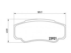 BREMBO P 23 093 stabdžių trinkelių rinkinys, diskinis stabdys 
 Techninės priežiūros dalys -> Papildomas remontas
425246, 425247, 425468, E172357
