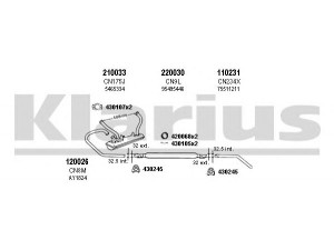 KLARIUS 180108E išmetimo sistema 
 Išmetimo sistema -> Išmetimo sistema, visa