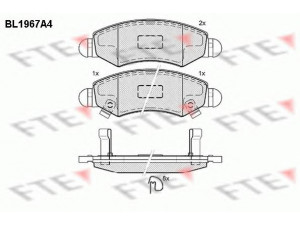 FTE BL1967A4 stabdžių trinkelių rinkinys, diskinis stabdys 
 Techninės priežiūros dalys -> Papildomas remontas
4706835, 55810-84E01, 55810-84E00