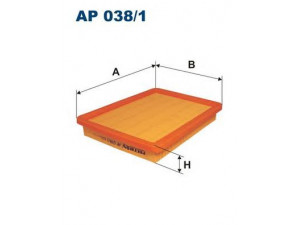 FILTRON AP038/1 oro filtras 
 Techninės priežiūros dalys -> Techninės priežiūros intervalai
7601289, 7601289, PC624