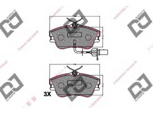 DJ PARTS BP2185 stabdžių trinkelių rinkinys, diskinis stabdys 
 Techninės priežiūros dalys -> Papildomas remontas
7D0698151B, 7D0698151G