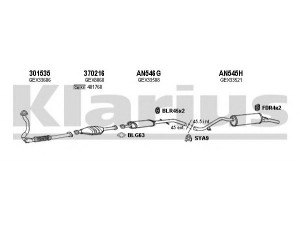 KLARIUS 120137U išmetimo sistema 
 Išmetimo sistema -> Išmetimo sistema, visa