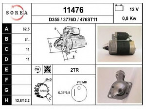 EAI 11476 starteris
M3T11272, M3T21281, M3T21282, M3T21781