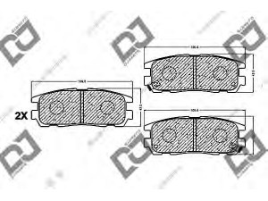 DJ PARTS BP1053 stabdžių trinkelių rinkinys, diskinis stabdys 
 Techninės priežiūros dalys -> Papildomas remontas
8-97035-266-0, 8-97039-269-0, 8-97039-269-1