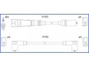 HITACHI 134705 uždegimo laido komplektas 
 Kibirkšties / kaitinamasis uždegimas -> Uždegimo laidai/jungtys
803998031
