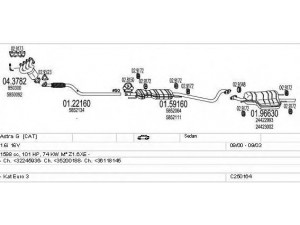 MTS C250164005283 išmetimo sistema 
 Išmetimo sistema -> Išmetimo sistema, visa