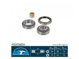 BTA H23036BTA rato guolio komplektas 
 Ašies montavimas/vairavimo mechanizmas/ratai -> Rato stebulė/montavimas -> Rato guolis
B09226075, B09226175