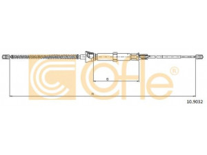 COFLE 10.9032 trosas, stovėjimo stabdys 
 Stabdžių sistema -> Valdymo svirtys/trosai
6Q0609721D, 6Q0609721J, 6Q0609721N