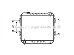 AVA QUALITY COOLING TO2164 radiatorius, variklio aušinimas 
 Aušinimo sistema -> Radiatorius/alyvos aušintuvas -> Radiatorius/dalys
1640065040, 1640065041, 1640065060