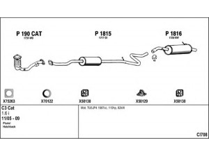 FENNO CI708 išmetimo sistema 
 Išmetimo sistema -> Išmetimo sistema, visa