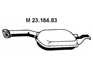 EBERSPÄCHER 23.184.83 vidurinis duslintuvas 
 Išmetimo sistema -> Duslintuvas
124 490 28 21, 124 491 93 01