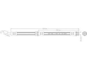 REMKAFLEX 2872 stabdžių žarnelė 
 Stabdžių sistema -> Stabdžių žarnelės
D06143980, D06143980A