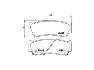 BREMBO P 30 037 stabdžių trinkelių rinkinys, diskinis stabdys 
 Techninės priežiūros dalys -> Papildomas remontas
583022BA00, 583022BA20