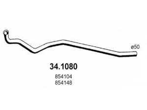 ASSO 34.1080 išleidimo kolektorius 
 Išmetimo sistema -> Išmetimo vamzdžiai
854104, 854148