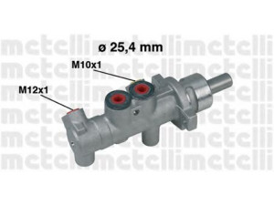 METELLI 05-0414 pagrindinis cilindras, stabdžiai 
 Stabdžių sistema -> Pagrindinis stabdžių cilindras
46010-00QAF, 4400037, 77 01 205 288