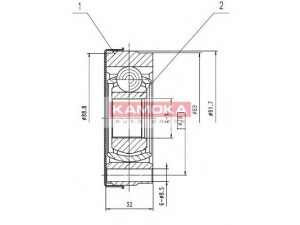 KAMOKA 8010 jungčių komplektas, kardaninis velenas 
 Ratų pavara -> Sujungimai/komplektas
171498350V, 871498103, 171 498 103 B