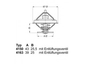 WAHLER 4163.79D termostatas, aušinimo skystis 
 Aušinimo sistema -> Termostatas/tarpiklis -> Thermostat
9842 0718, 9846 7517