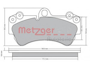 METZGER 1170405 stabdžių trinkelių rinkinys, diskinis stabdys 
 Techninės priežiūros dalys -> Papildomas remontas
955 351 939 00, 955 351 939 01