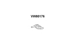 VENEPORTE VW80176 vidurinis duslintuvas 
 Išmetimo sistema -> Duslintuvas
357253409B