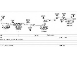 MTS C390265002272 išmetimo sistema 
 Išmetimo sistema -> Išmetimo sistema, visa