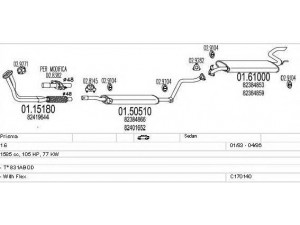 MTS C170140008379 išmetimo sistema 
 Išmetimo sistema -> Išmetimo sistema, visa
