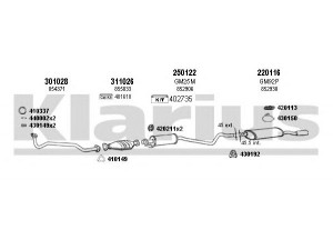 KLARIUS 391041E išmetimo sistema 
 Išmetimo sistema -> Išmetimo sistema, visa