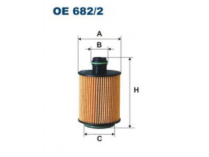 FILTRON OE682/2 alyvos filtras 
 Techninės priežiūros dalys -> Techninės priežiūros intervalai
1109CJ, 55206816, 55207208, 55214974