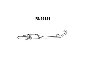 VENEPORTE RN55181 priekinis duslintuvas 
 Išmetimo sistema -> Duslintuvas
8200424633