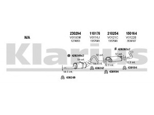 KLARIUS 960167E išmetimo sistema 
 Išmetimo sistema -> Išmetimo sistema, visa