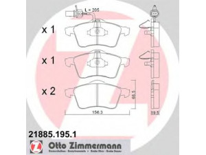 ZIMMERMANN 21885.195.1 stabdžių trinkelių rinkinys, diskinis stabdys 
 Techninės priežiūros dalys -> Papildomas remontas
7D0 698 151 D, 7D0 698 151 F