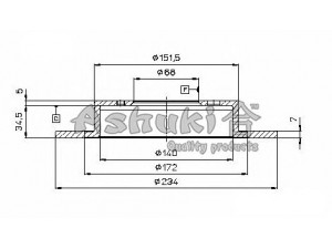 ASHUKI N014-30 stabdžių diskas 
 Dviratė transporto priemonės -> Stabdžių sistema -> Stabdžių diskai / priedai
0 986 478 865/BOSCH, 08.6899.10/BREMBO