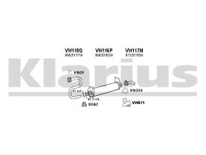 KLARIUS 930438U išmetimo sistema 
 Išmetimo sistema -> Išmetimo sistema, visa